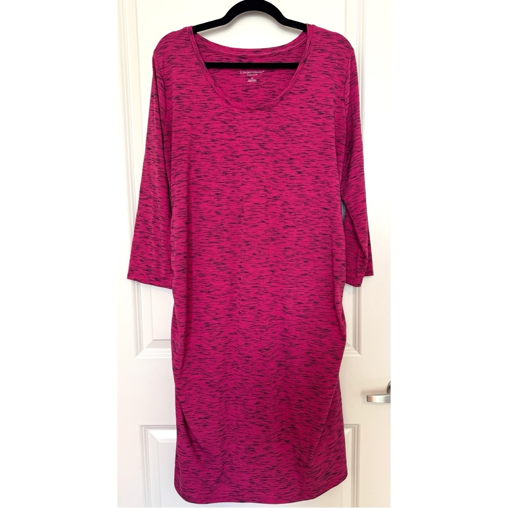 Liz Lange Maternity Pink Body Dress, size XL